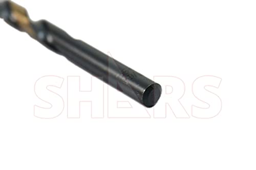 Shars 1/16-1/4" by 64ths 13 Pcs HSS Heavy Duty Black & Gold Finish Jobber Drill - Image 9