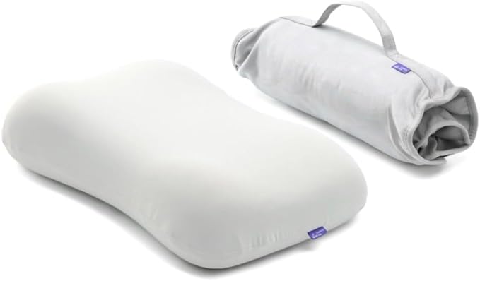 Cushion Lab Travel Deep Sleep Pillow – Compact Memory Foam Neck Pillow by CUSHIONLAB