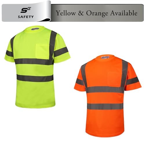 High Visibility Shirts for Men Class 3 Hi Vis Reflective Construction Shirts - Image 6
