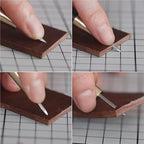 WUTA Shape Leather Craft Diamond Stitching Awl Ebony Blackwood Handle Sewing - Image 5