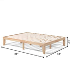 Giantex 14 Inch Queen Wood Platform Bed Frame, Minimalist Mattress Foundation - Image 2