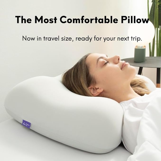 Cushion Lab Travel Deep Sleep Pillow – Compact Memory Foam Neck Pillow - Image 3