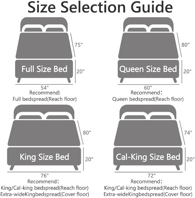 CHIXIN Bedspread Coverlet Quilt Set Full Size - Image 6