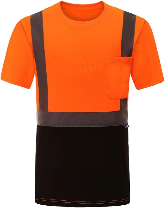 AYKRM Safety T Shirt Reflective High Visibility hi vis Long Sleeve T Shirt by AYKRM