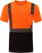 AYKRM Safety T Shirt Reflective High Visibility hi vis Long Sleeve T Shirt by AYKRM