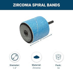 Benchmark Abrasives 1-1/2” x 1-1/2” Zirconia Abrasive Spiral Band Sleeves - Image 5