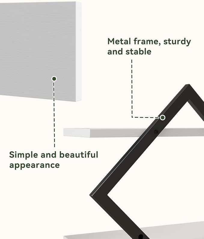 IBUYKE Floating Shelves, 15 Inch Wall Shelf Set of 2, Wall Mounted Shelves - Image 4