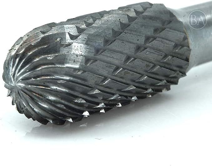 Benchmark Abrasives 6” Cylindrical Ball Nose Shape Double Cut Tungsten Carbide - Image 2