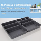 15 PCS Interlocking Desk Drawer Organizer Separator - Image 6
