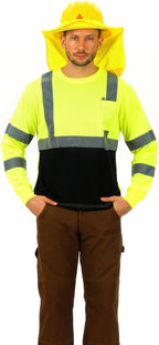 AYKRM Safety T Shirt Reflective High Visibility hi vis Long Sleeve T Shirt - Image 2