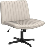 PUKAMI Criss Cross Chair, Comfy Cross Legged Office Desk Chair No Wheels - Image 5