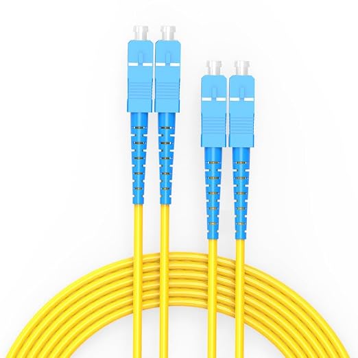 SC to SC Fiber Patch Cable, 1G/10GB Single Mode Duplex SC-SC 9/125um OD 3.0mm by HUNTION