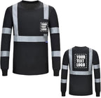 AYKRM Safety T Shirt Reflective High Visibility hi vis Long Sleeve T Shirt by AYKRM