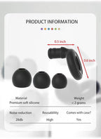 6 Pairs Soft Silicone Earplugs Reusable Noise-Reducing - Image 6