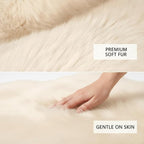 Super Area Rugs Premium Genuine Sheepskin Rug 5' x 6' Long Fur Soft & Natural - Image 6