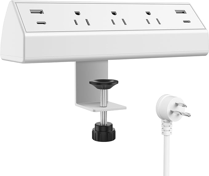 Jgstkcity Desk Clamp Power Strip, 40W Total Fast Charging Station, 2 PD 20W USB by Jgstkcity