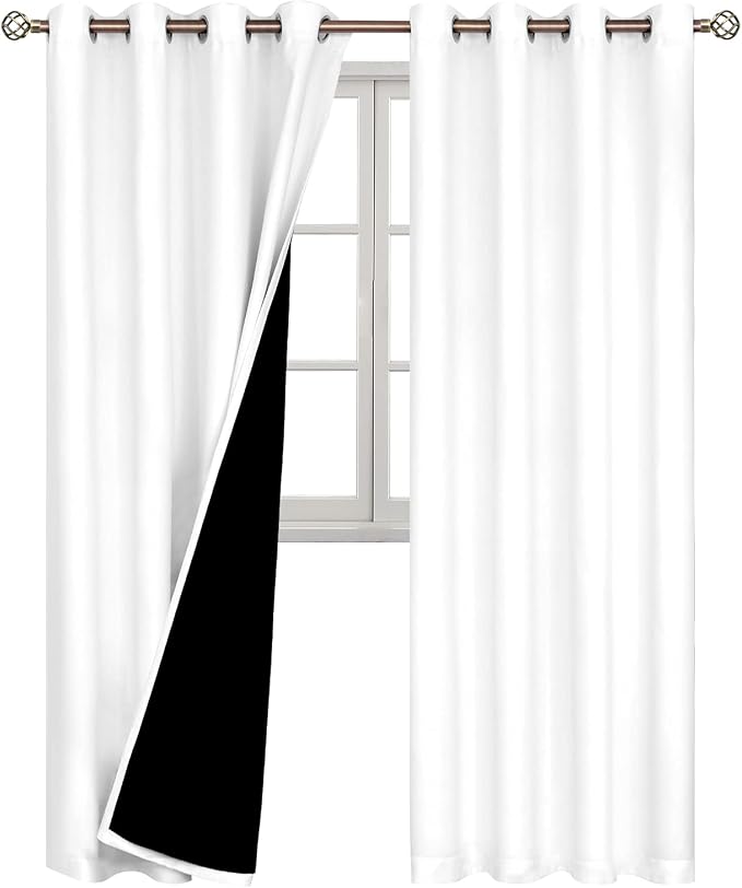 BGment White Blackout Curtains 108 Inches Long - Image 8