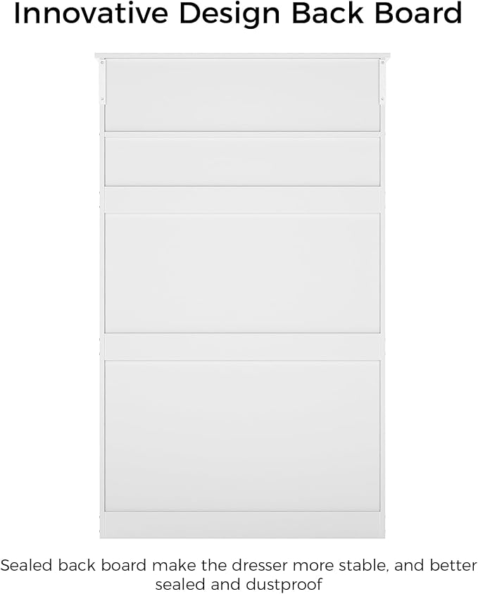 Hasuit Tall Dresser for Bedroom, 55.6'' High Dressers - Image 4