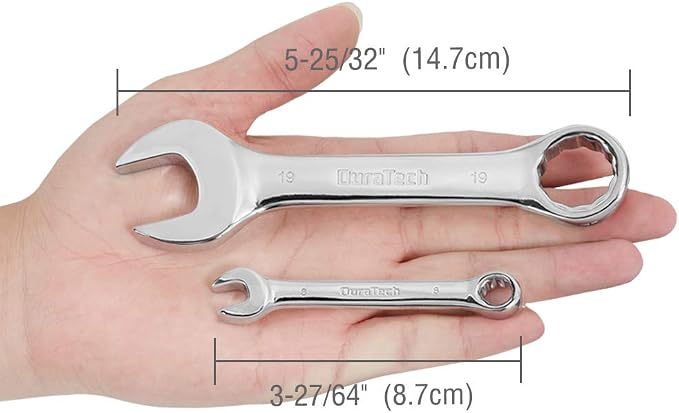 DURATECH Stubby Combination Wrench Set, 12 Point, CR-V Steel, - Image 5