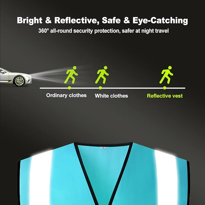 BeautyWill Custom Safety Vest Logo Class 2 High Visibility Reflevtive Vest - Image 4