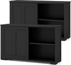 Costzon Sideboard Buffet Cabinet of 2, Wooden Kitchen Storage Cabinet by Costzon