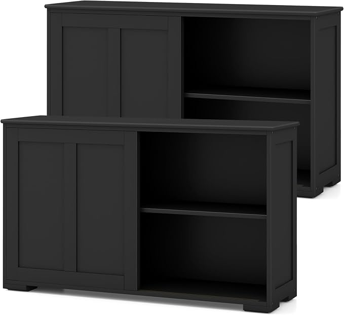 Costzon Sideboard Buffet Cabinet of 2, Wooden Kitchen Storage Cabinet by Costzon