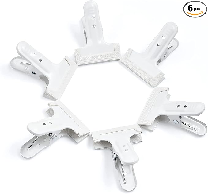 Backdrop Spring Clamps 6 Pack Large Heavy Duty Photography Backdrop 4" Clips by KAGYOKU