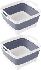 Collapsible Dish Tub 2X9L-Collapsible Basin Bucket Portable Sink-Outdoor by Detsuk