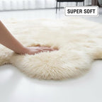 Super Area Rugs Premium Genuine Sheepskin Rug 5' x 6' Long Fur Soft & Natural - Image 9