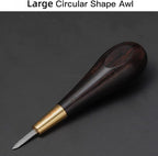 WUTA Shape Leather Craft Diamond Stitching Awl Ebony Blackwood Handle Sewing - Image 6