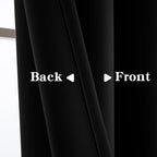 Blackout Curtains for Bedroom 1 Panel, Custom Curtains Thermal Insulated Black - Image 4