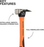 Klein Tools H80918 Smooth Face Fiberglass Hammer - Image 2