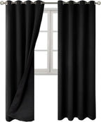 BGment Black Blackout Curtains 95 Inches Long 2 Panels Set - Image 8