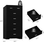47.3" Tall Dresser for Bedroom Chests of Drawers - Image 3