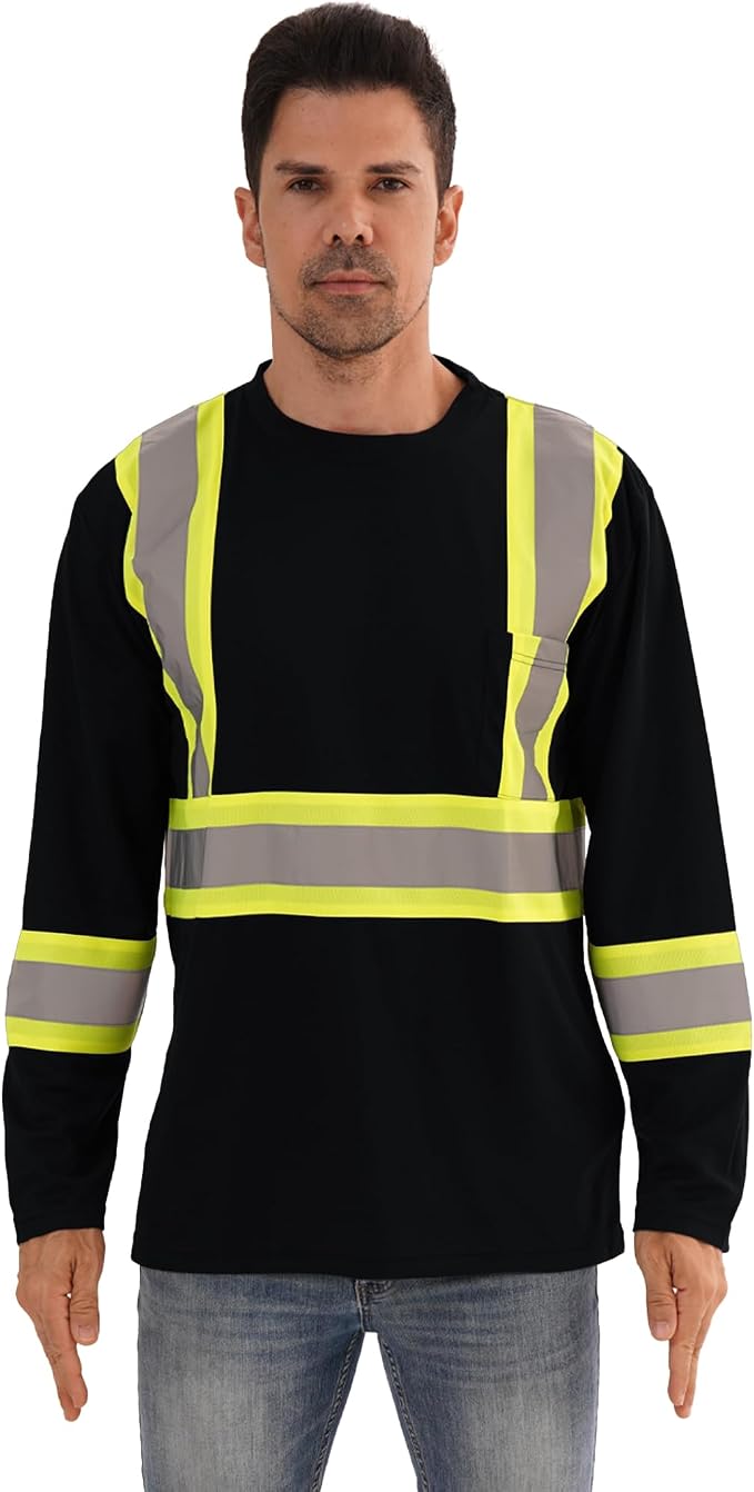 Hi Vis Safety Long Sleeve Shirts，High Visibility Class 3 T Shirts - Image 6