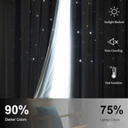 Star Curtains, 2 Panels, Bedroom & Living Room - Image 4