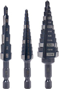 M2 HSS Quick Change 1/2", 1/2" & 7/8" Step Drill Bit Set Double Fluted Drill by Jeraxtools