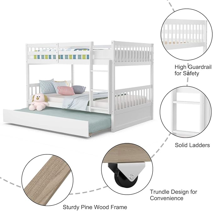 KOMFOTT Wood Full Over Full Bunk Bed - Image 6