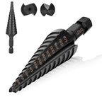 M35 Step Drill Bits for Metal, 1/8" to 1/2", Cobalt Bit, Heavy Duty for by OXMUL