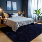 PAGISOFE Navy Blue Rug 3x5, Fluffy Dark Blue Rugs - Image 10