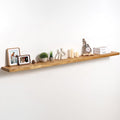 fuqing Floating Shelves for Wall, 72 inch Rustic Solid Elm Wood Floating Shelves by Fuqing