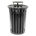 Global Industrial Heavy-Duty 36 Gallon Capacity Outdoor Metal Slatted Trash by GlobalIndustrial