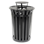 Global Industrial Heavy-Duty 36 Gallon Capacity Outdoor Metal Slatted Trash by GlobalIndustrial