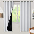 BGment Greyish White 100% Blackout Curtains by BGment