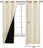 BGment Cream 100% Blackout Curtains - Image 9