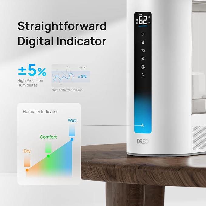 Dreo 6L Humidifiers for Bedroom, Smart Warm & Cool Mist for Large Room - Image 4