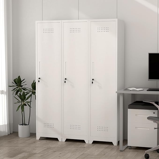 Metal Tall Broom Storage Cabinet, Slim Bathroom Cabinet, Metal Storage Cabinets - Image 2