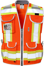 Dib Safety Reflective Vest Heavy Duty, High Visibility Two Tone Engineer Vest by HighVisibilityWorkwear