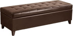 Joveco Storage Ottoman Bench, 51 Inch Leather Tufted Bench by Joveco