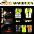 YOWESHOP High Reflective Visibility Safety Vest Custom Your Logo Safety Workwear - Image 2